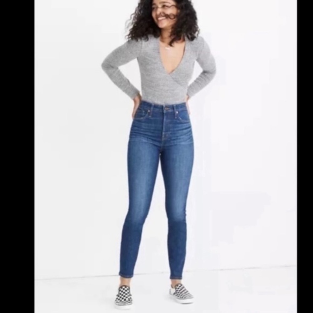 Madewell High-Rise Skinny Jeans in Medium Blue Wash